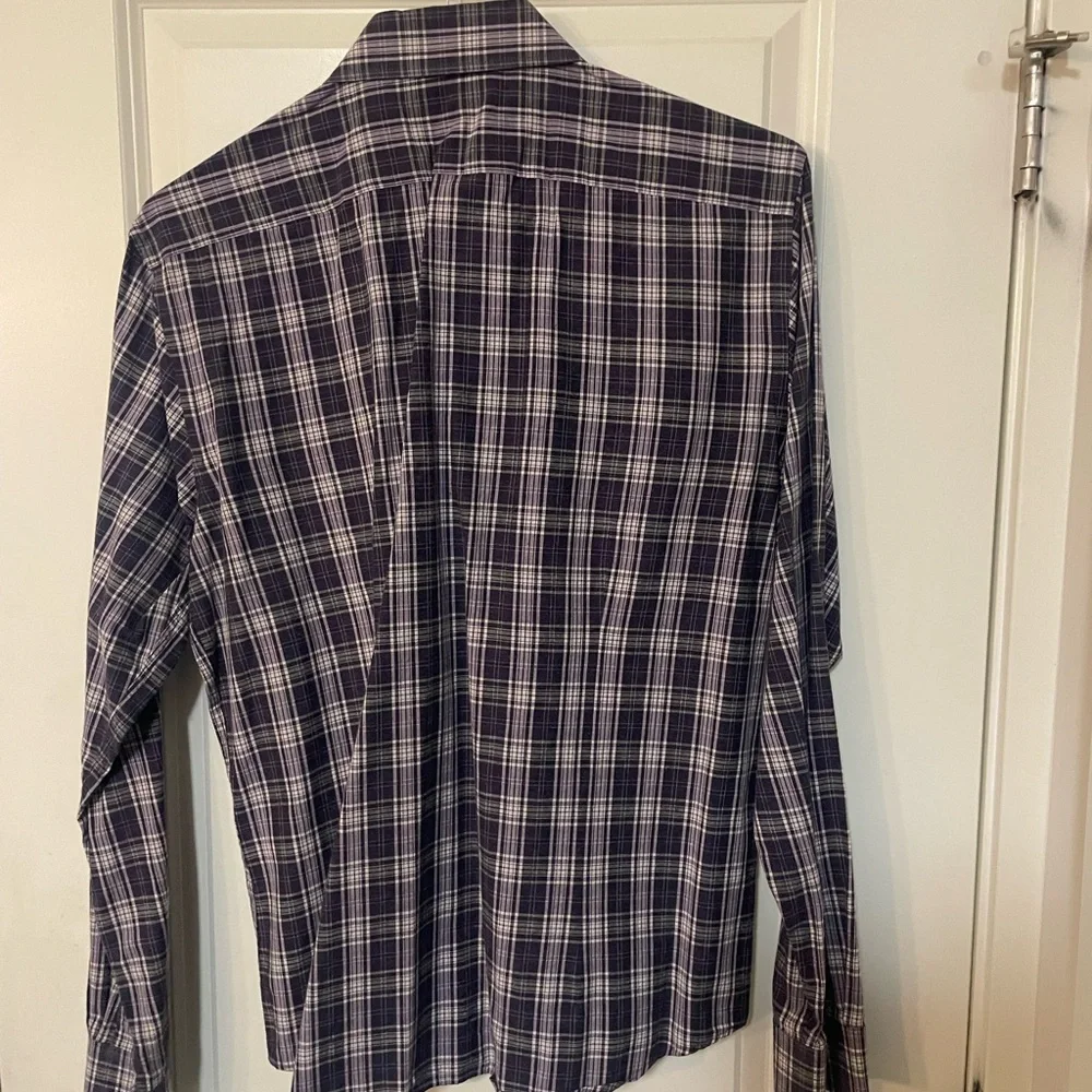 John Maverick: Purple Plaid Casual Button Down Shirt - Picture 2 of 4